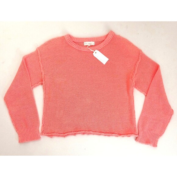 NWT By Together Hailee Pullover Oversize Sweater Salmon Cotton Loose Weave Sz M - Picture 1 of 6